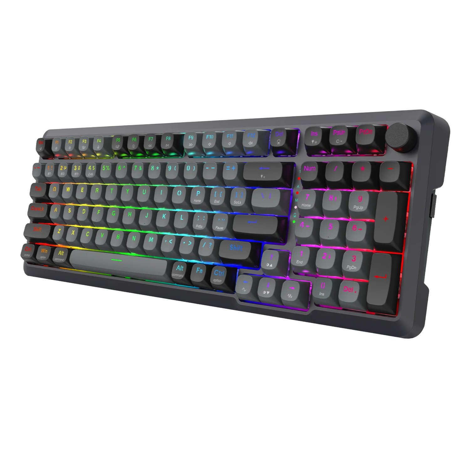 Redragon BRAGI PRO K688 98+1 Gasket Wireless Mechanical Keyboard (Triple Mode, RGB, Hot-Swappable, Cream Linear Switches) - Image 4