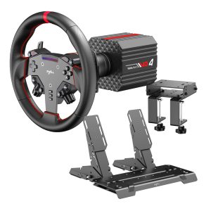 PXN VD4 Direct Drive Sim Racing Wheel – PD-HM Dual Pedal – Z8 Clamp Bundle