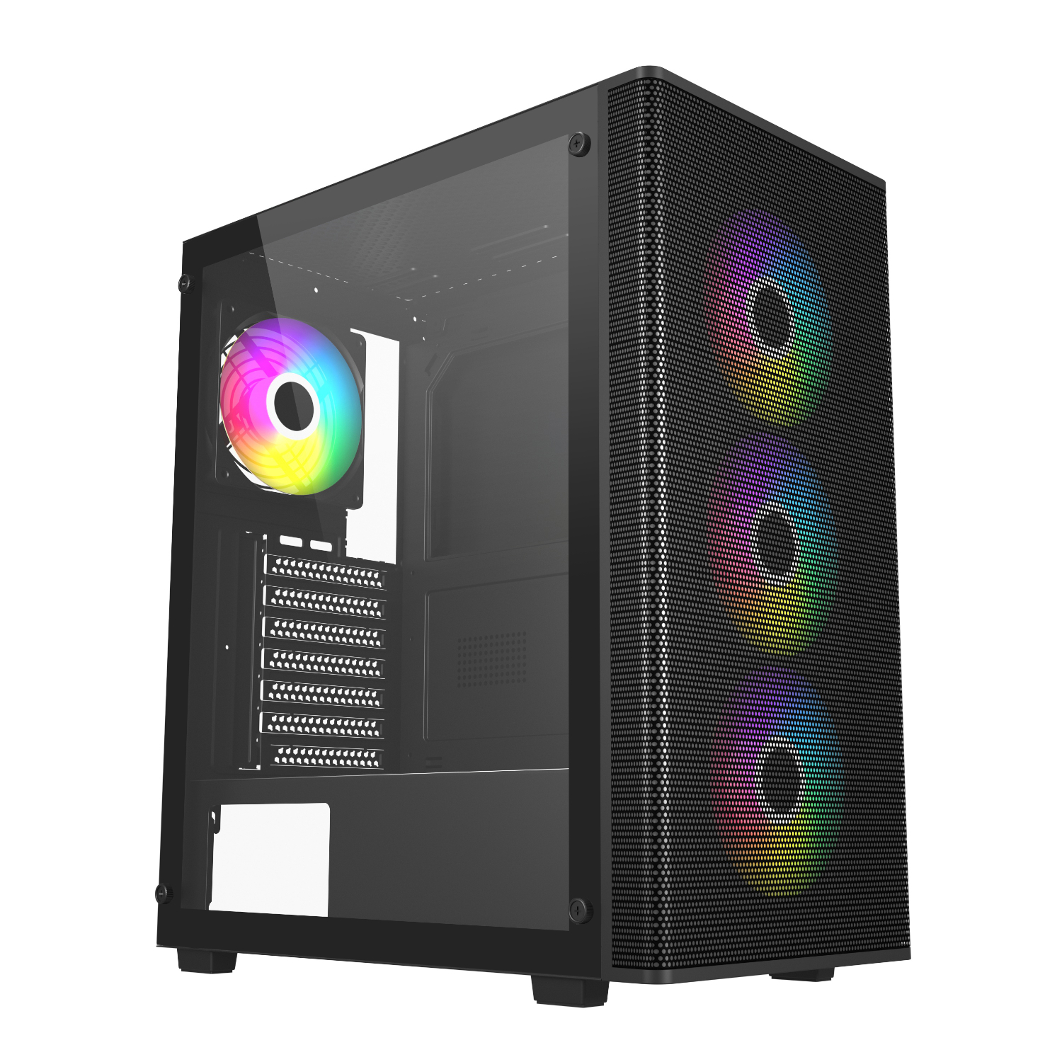 FSP M220 ATX Mid Tower Gaming Chassis - Black