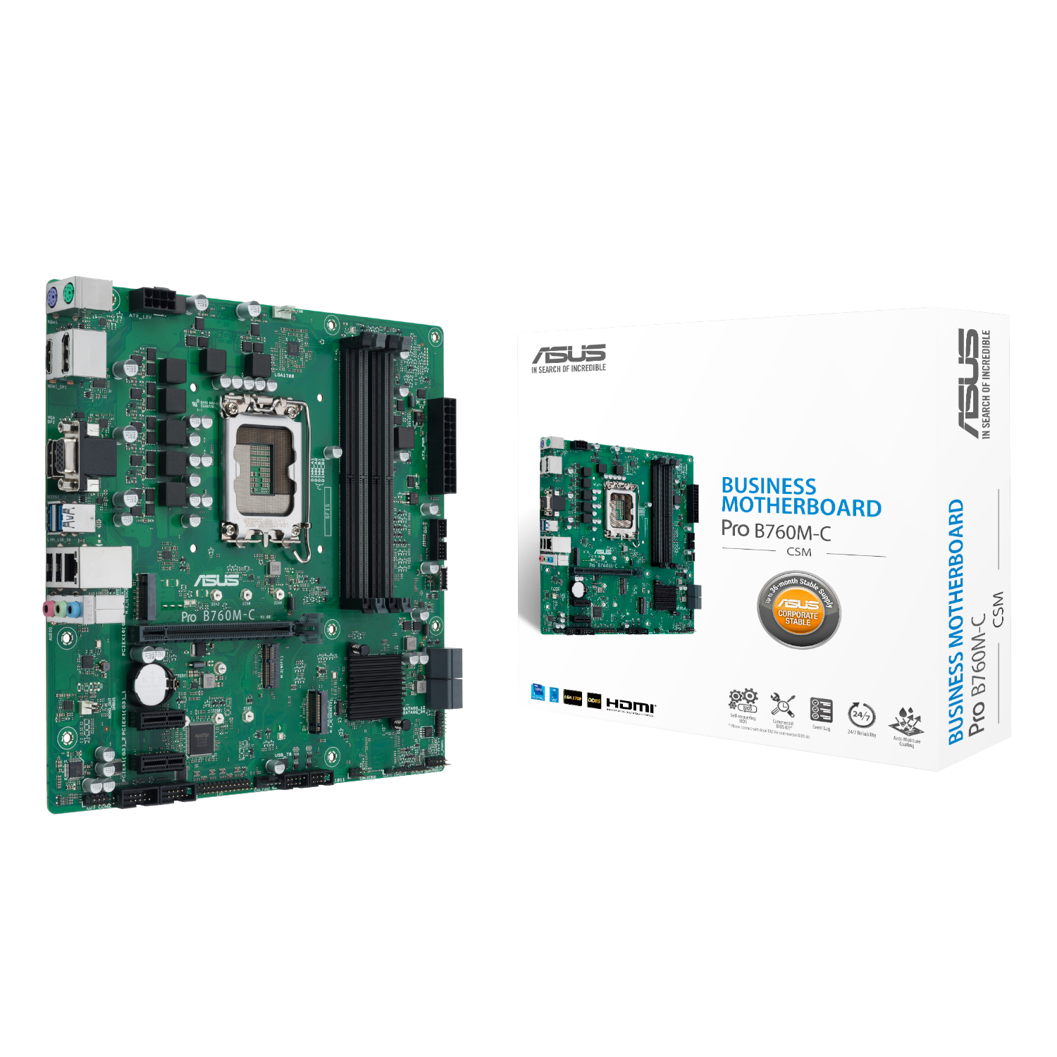 ASUS PRO B760M C CSM LGA 1700 M-ATX Motherboard