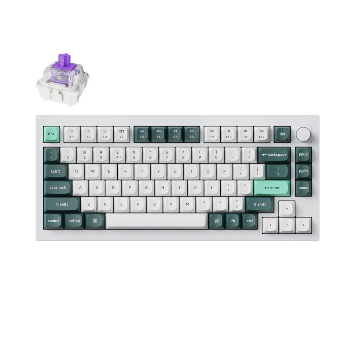 Keychron Q1H-P1 QMK Wireless Custom Keyboard - White