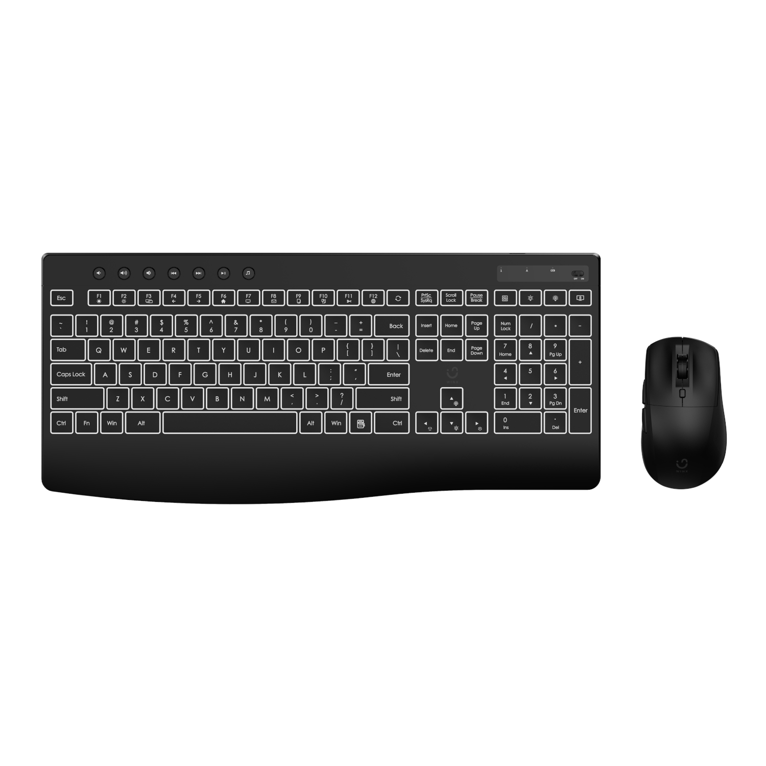 WINX DO Business Backlit Wireless Keyboard and Mouse Combo